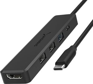 sabrent multi-port usb type-c hub with 4k hdmi