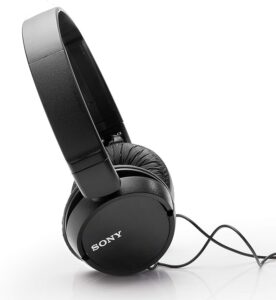 sony zx series wired on-ear headphones, black mdr-zx110