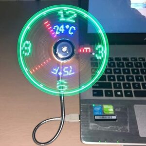 usb clock fan